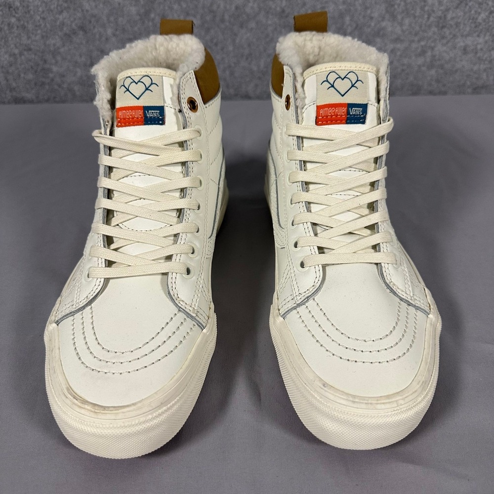 Vans Sample Shoes Sk8-Hi MTE Aimee Fuller Womens 8.5 White Winter Shearling Rare